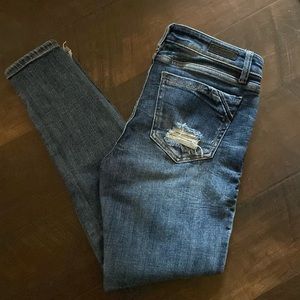 Buckle Black Womens skinny jeans